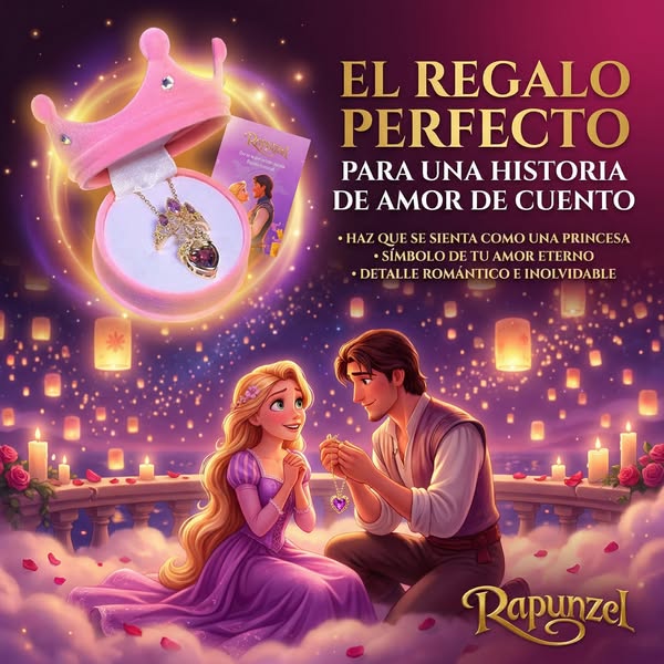 Set Princesa Rapunzel + Caja de Coronita